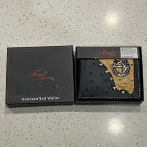 Tems Collection Horse Embroidered Bifold Wallet NIB